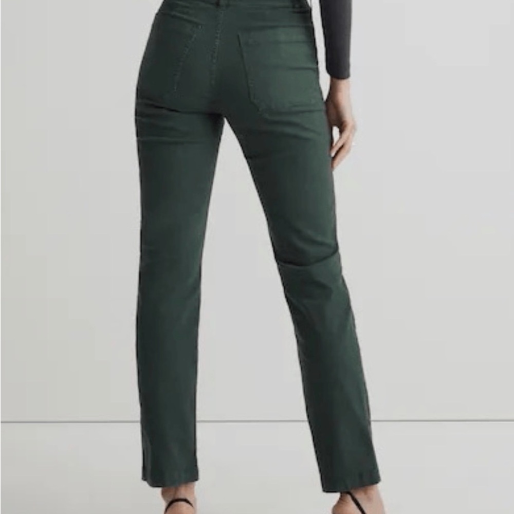 Madewell Dark Green Straight Leg Jeans